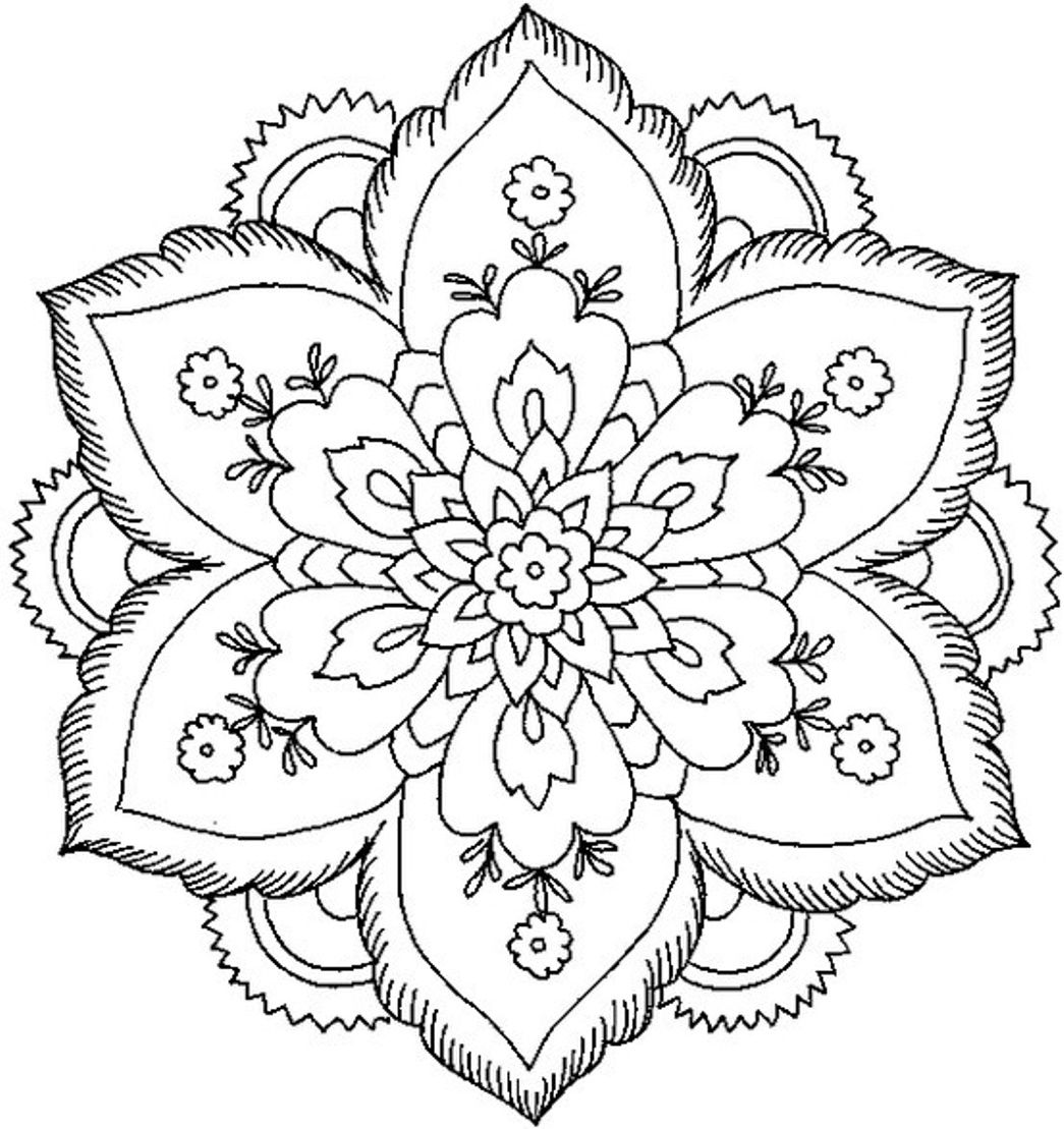 1045x1109 Beautiful Coloring Pages For Adults Download And Print Nature