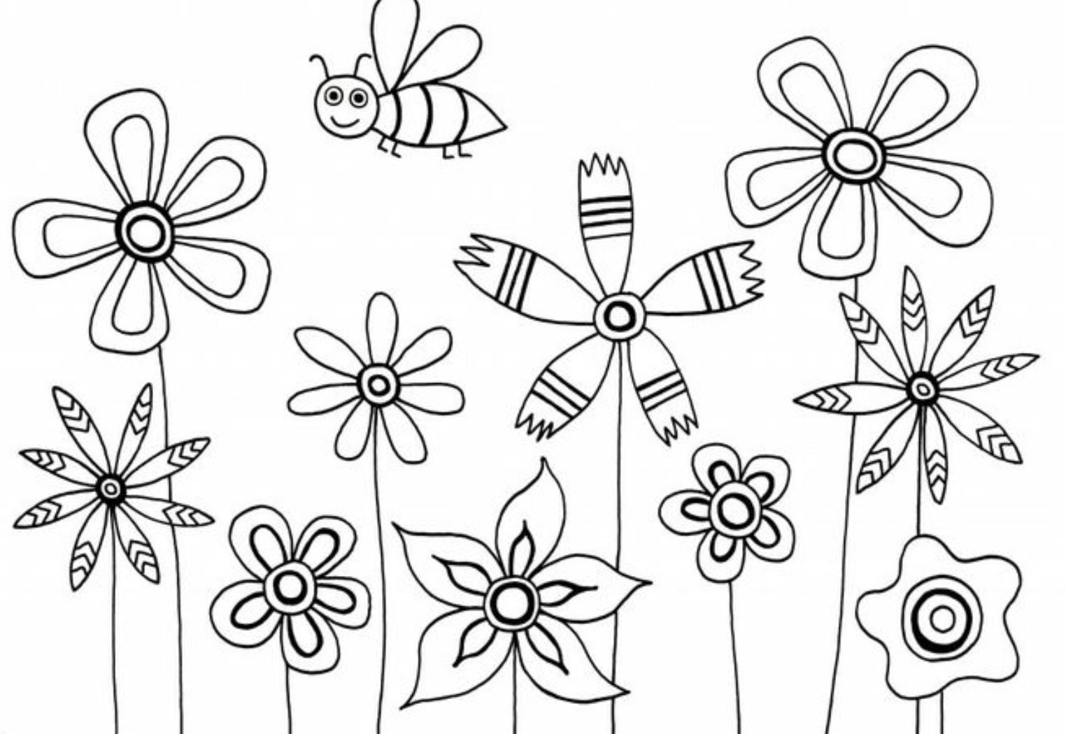 1524x1050 Free Flowerng Pages For Preschoolers Adults Spring Crayola Fairy