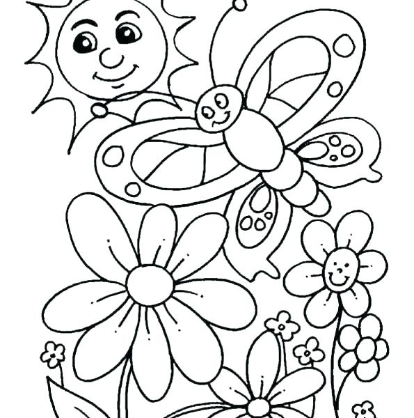 595x600 Spring Coloring Pages Preschool Fuhrer Von
