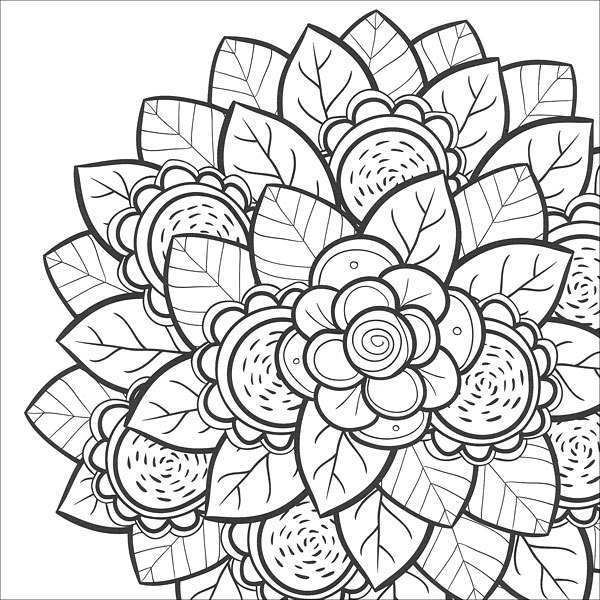 600x600 Free Flower Coloring Pages For Teens Forever Coloring