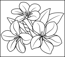 256x226 Flowers Coloring Pages