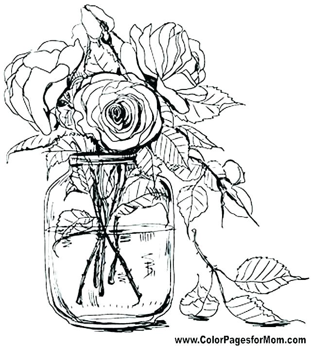 640x712 Flower Color Pages Flower Mandala Coloring Pages For Adults