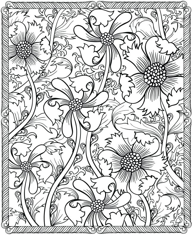 650x791 Flower Pattern Coloring Pages Brilliant Floral Pattern Coloring