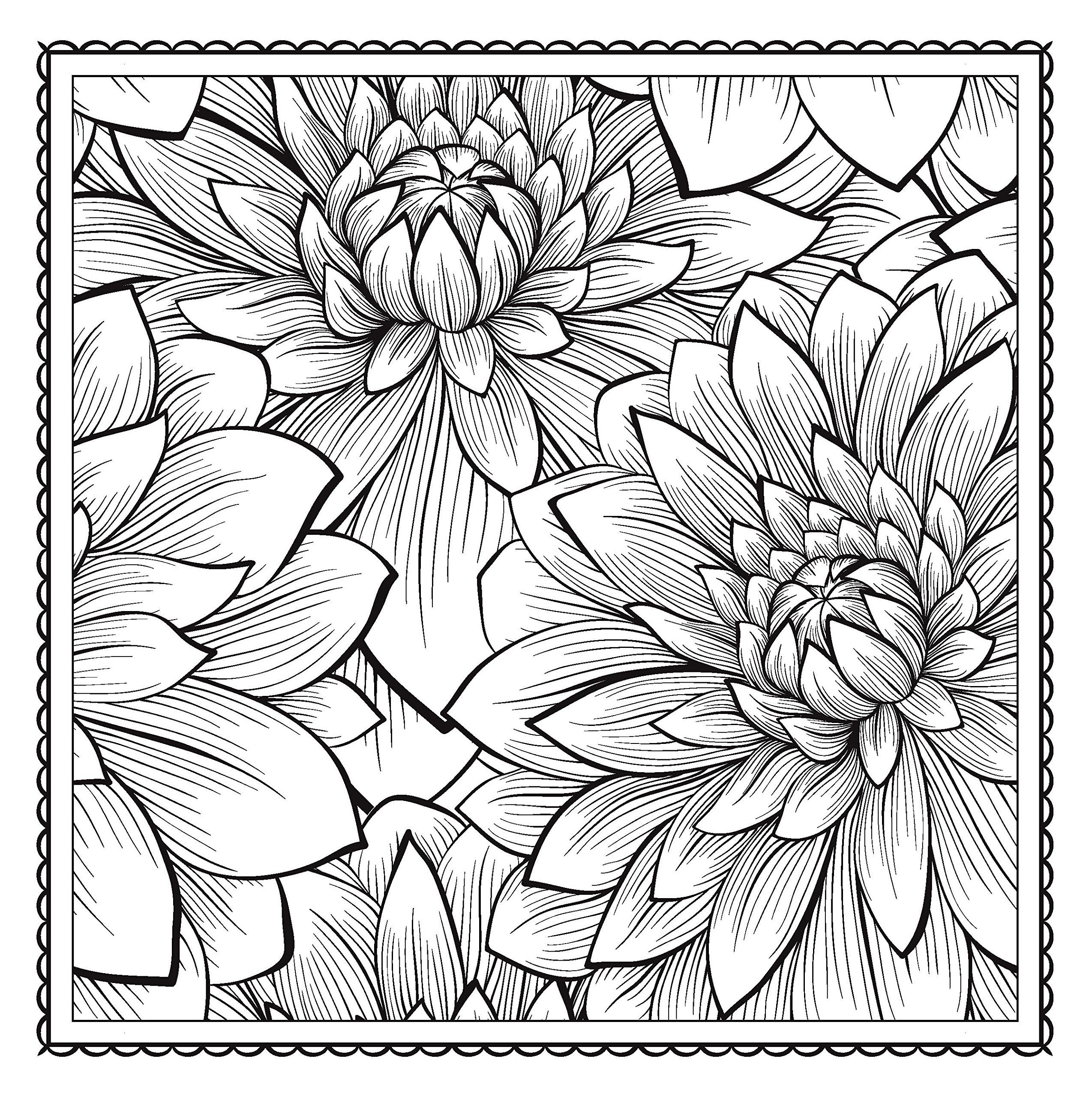 2548x2560 Crammed Flower Patterns To Color High Tech Pattern Coloring Pages