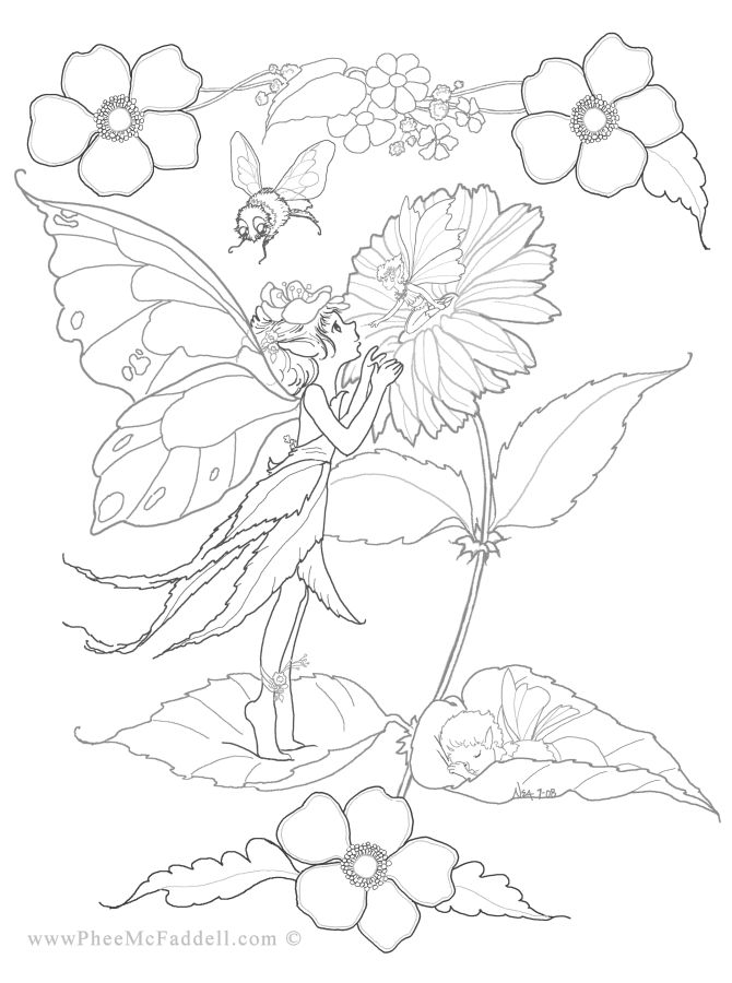 670x900 Drawn Fairy Flower