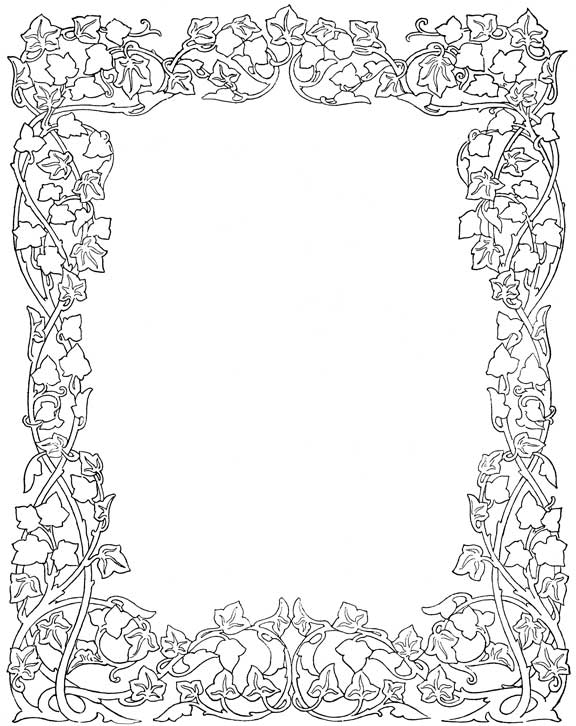 576x726 Floral Frames Patterns, Ornament And Pyrography
