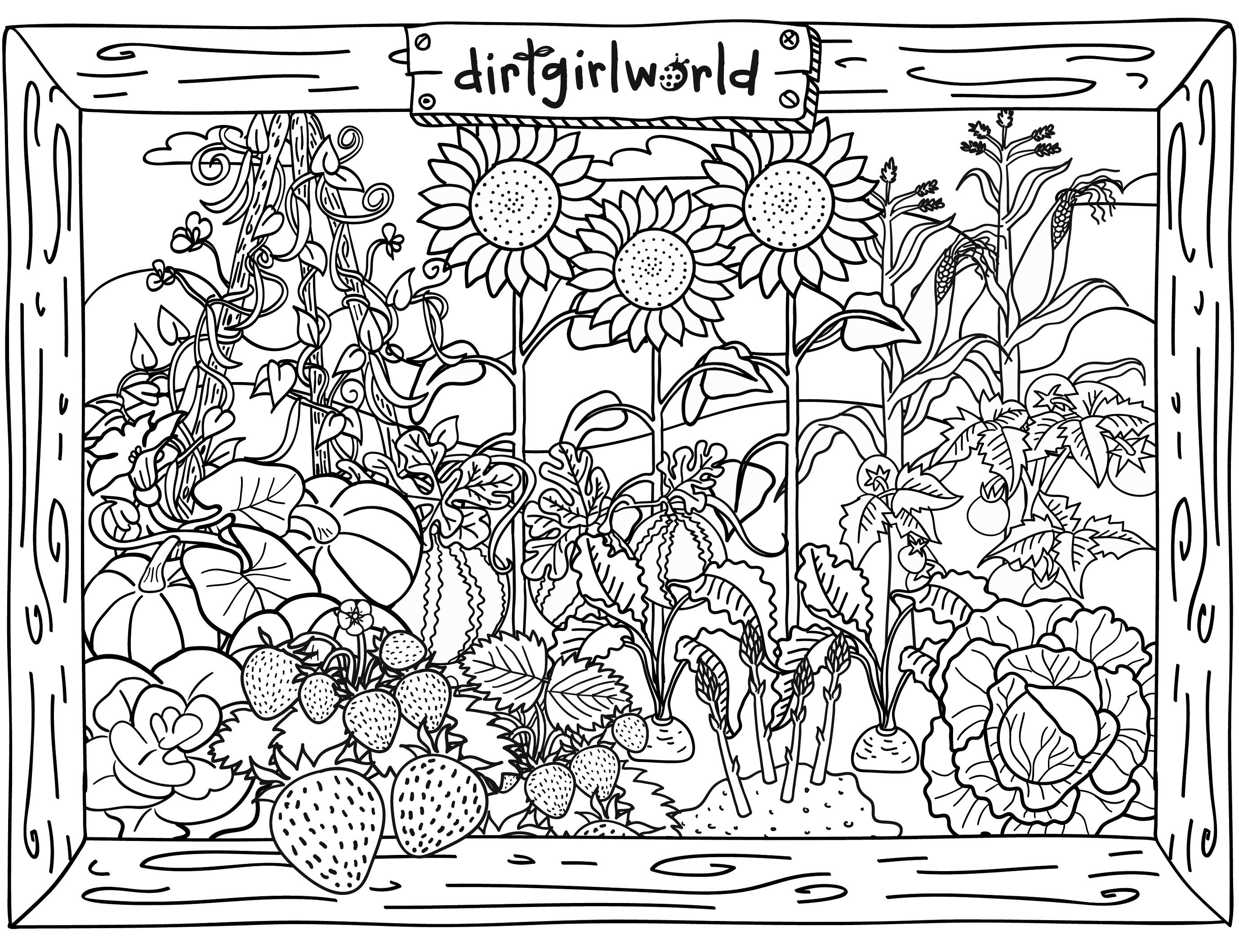 2756x2118 Garden Coloring Pages Coloring Page Download