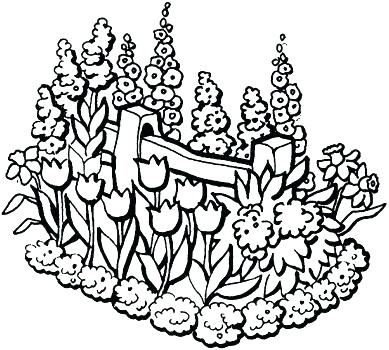 389x350 Garden Colouring Sheet Flower Garden Coloring Page Flower Page