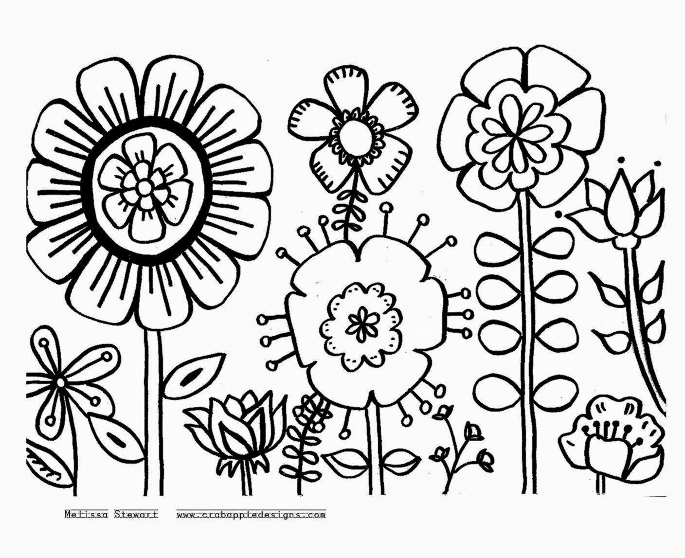 1408x1147 Unbelievable Flower Garden Coloring Pages To And Print For Pic
