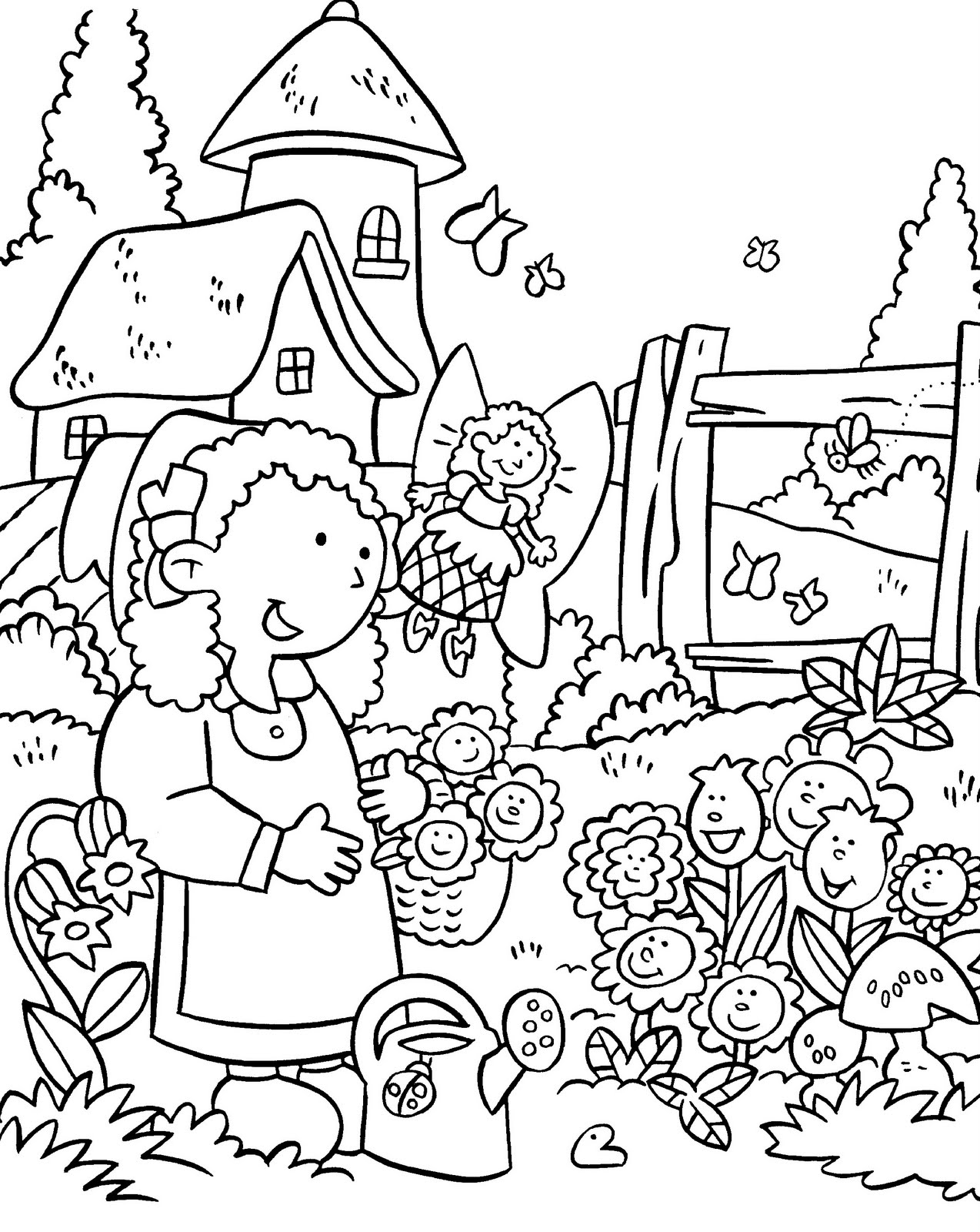 1274x1600 Garden Coloring Pages Flower To Download And Print For Free Garden
