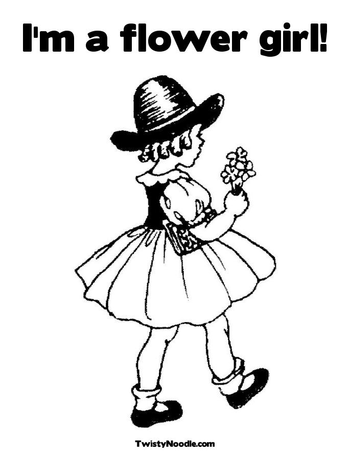 685x886 Flower Girl Coloring Pages