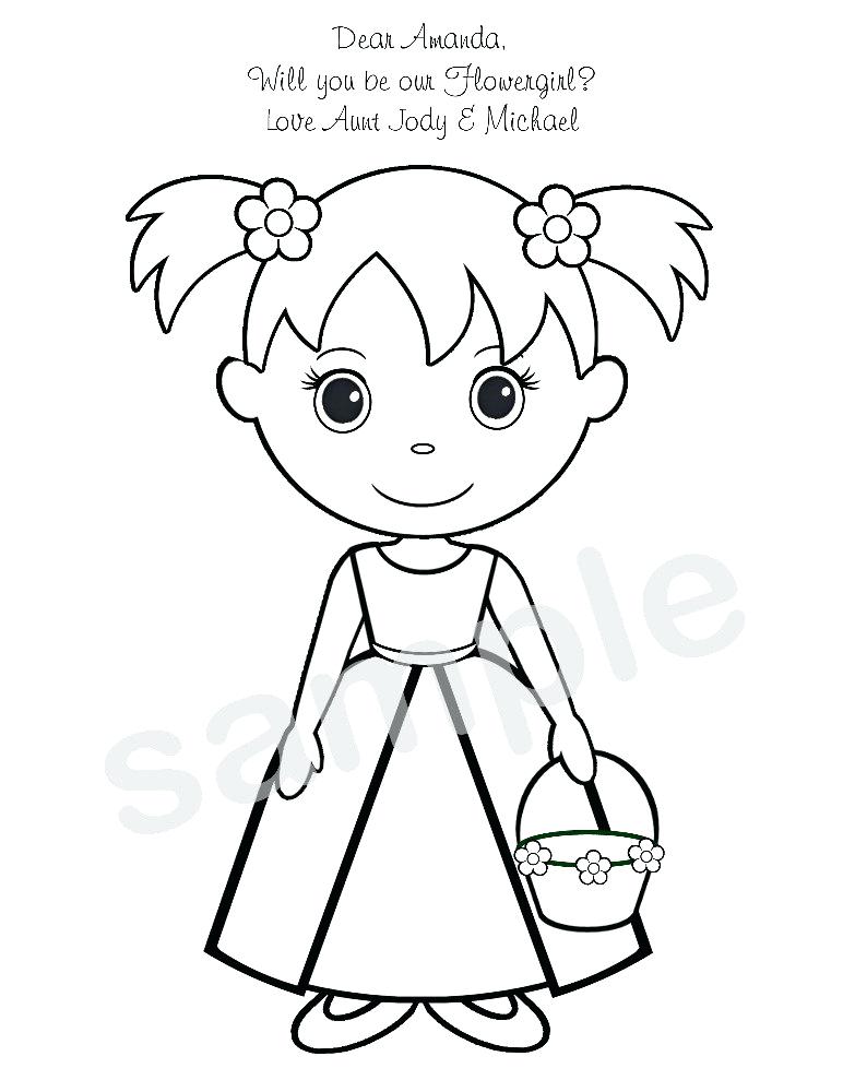 772x1000 Wedding Coloring Pages Free Flower Girl Coloring Pages Printable