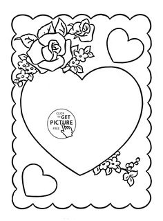 236x319 Boy And Girl With Heart Coloring Page For Kids, For Girls Coloring