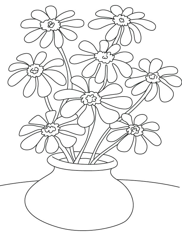 612x792 Flower Pot Coloring Page Flowers Pot Coloring Page Flower Pot