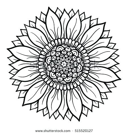450x470 Flower Mandala Coloring Pages Vector Illustration Flower Mandala