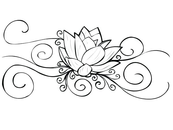 600x450 Lotus Mandala Coloring Pages Appealing Easy Flower Coloring Pages