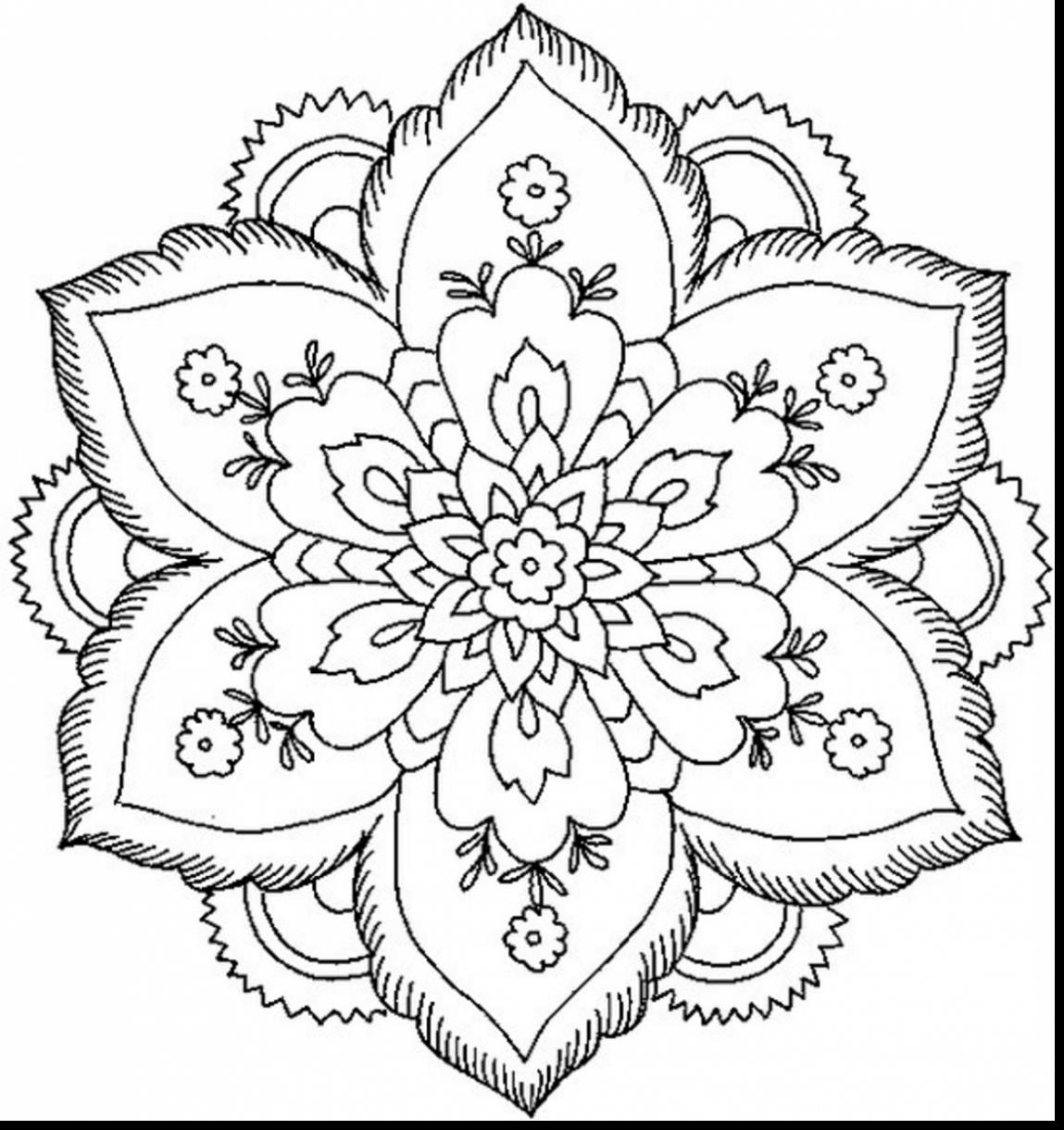 1149x1219 New Stunning Nature Flower Mandala Coloring Pages With Coloring