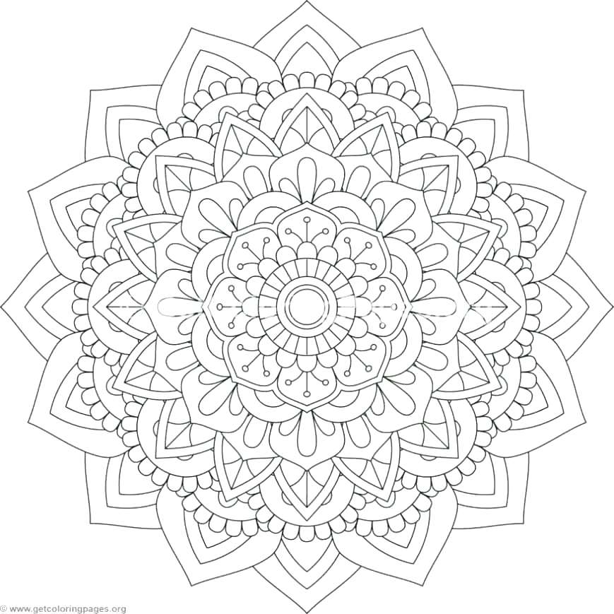 869x869 Flower Mandala Coloring Pages Online Mandala Coloring Pages Free