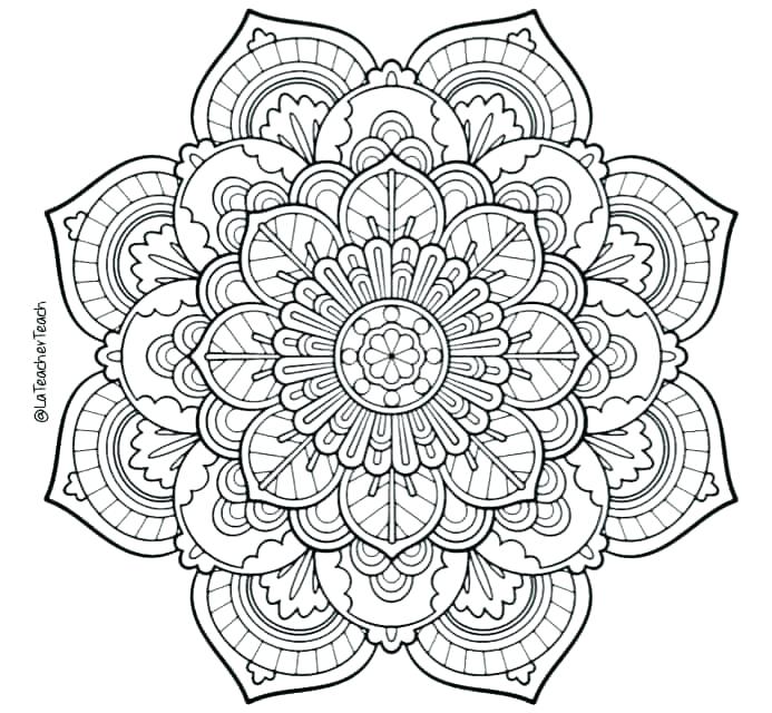693x640 Mandalas Coloring Pages Amazing Ideas Flower Mandala Coloring