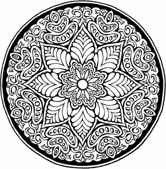 650x662 Difficult Mandala Coloring Pages Flower Mandala, Courtesy