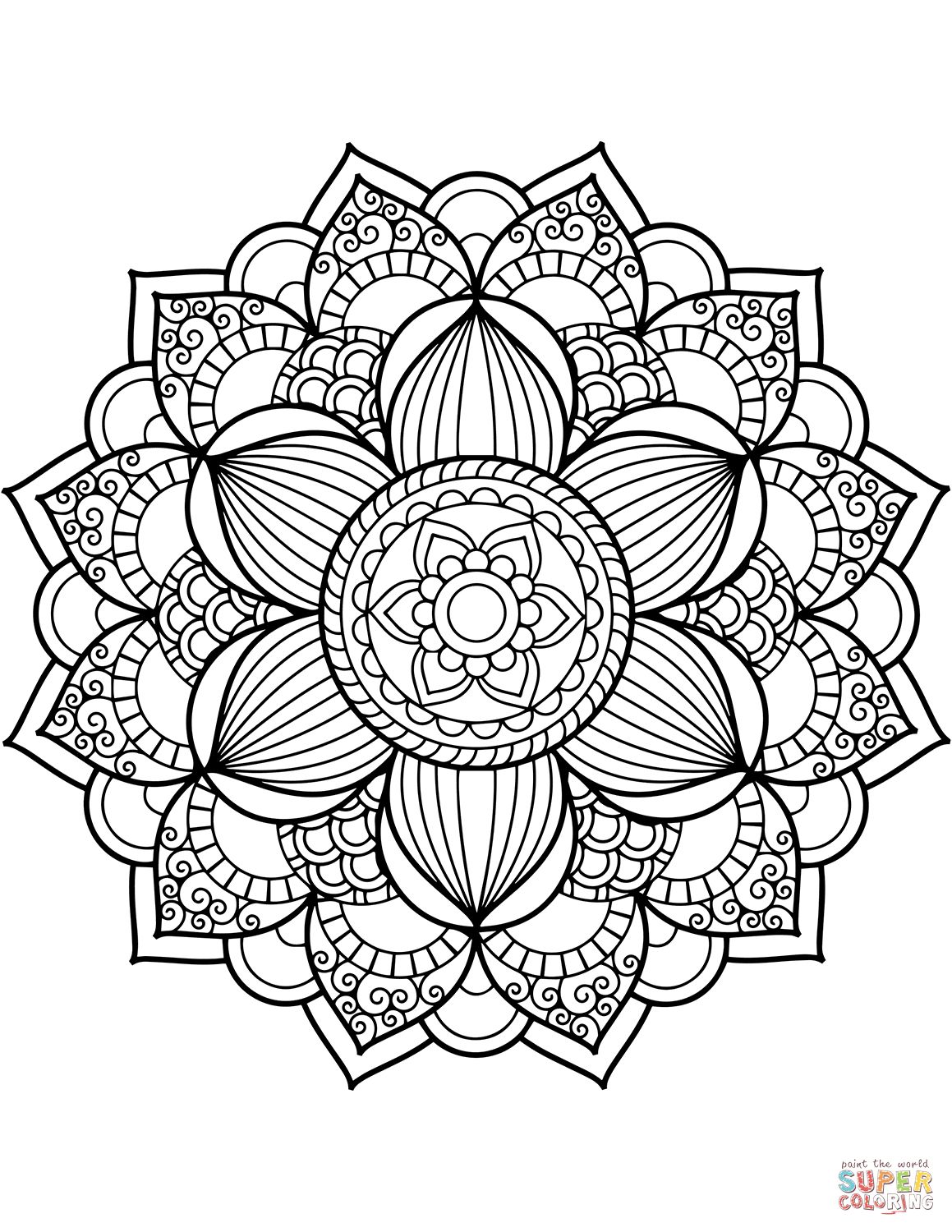 1159x1500 Flower Mandala 20 Coloring Page Mandala Coloring Pages Printable