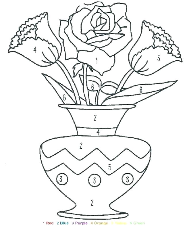 644x800 Coloring Page Of Flowers