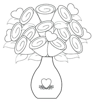 360x400 Flower Vase Coloring Page Coloring Pages Of Flowers In A Vase