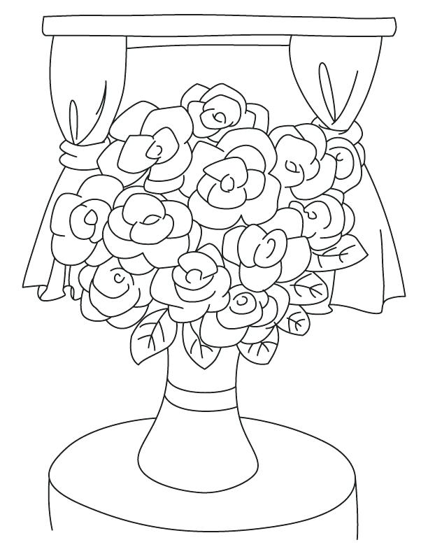 612x792 Coloring Pictures Jasmine Flowers Printable Coloring Flower Vase