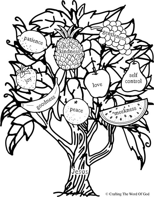500x639 Fruit Of The Spirit (Jesus Is The Vine) Coloring Page Crafting