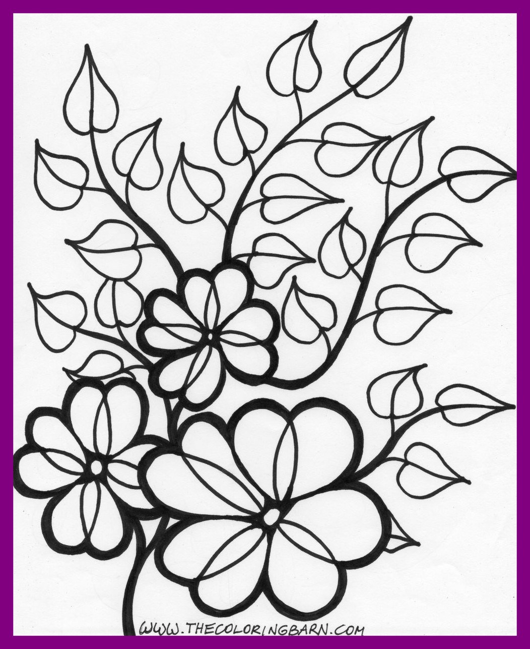 1052x1287 Marvelous Flower Vines Coloring Page Wild Printable For Of Print
