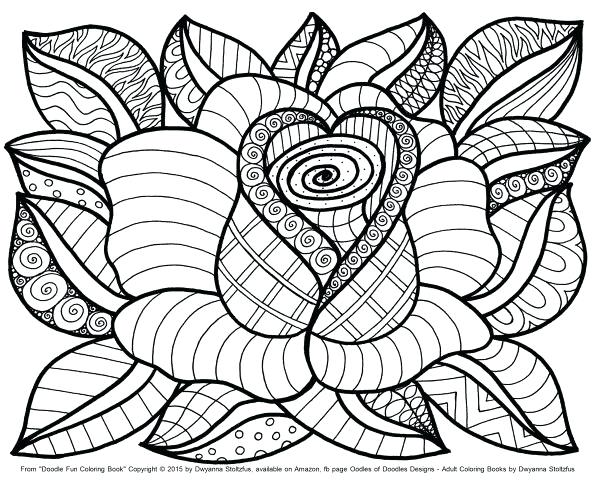 596x480 Flower Coloring Page