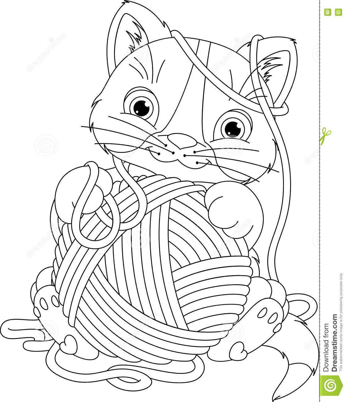 1123x1300 Fascinating Coloring Page Outline Of A Fluffy Kitten Playing