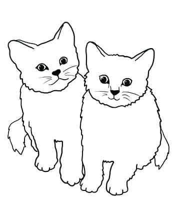 354x423 Kittens Cute Cartoon 4 Drawn Fluffy Kitten Cat Pencil And In Color