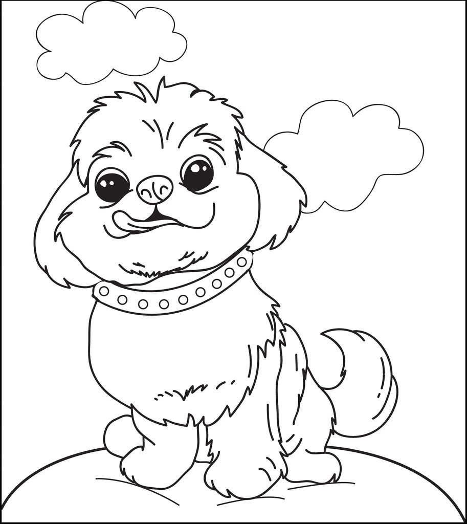 913x1024 Free, Printable Fluffy Puppy Dog Coloring Page For Kids Supplyme