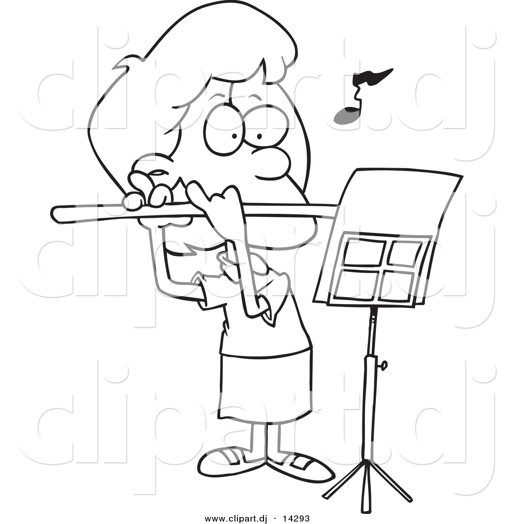 1024x1044 Flute Coloring Page