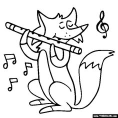 236x236 Flute Coloring Page Color Wind Instruments Embroidery