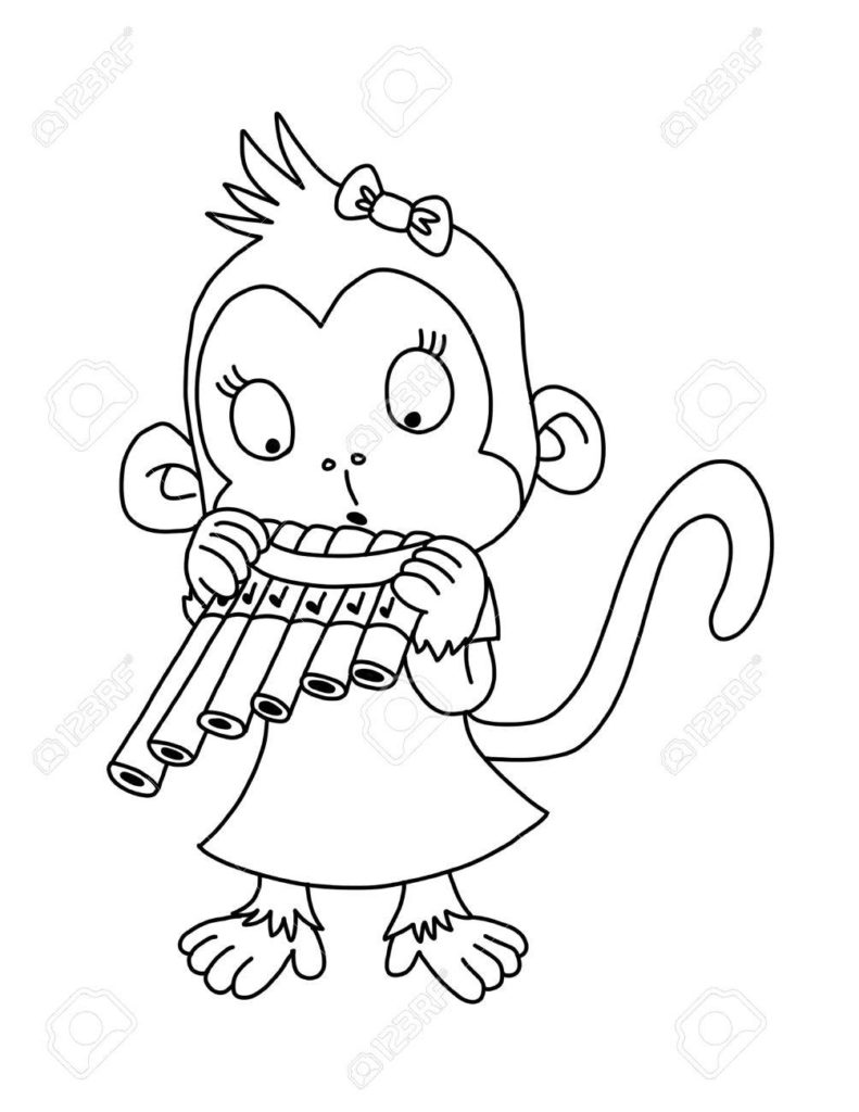 791x1024 Flute Coloring Page Get Bubbles