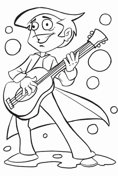 236x351 Boy Playing Flute Coloring Page Coloring Pages Babar Coloring