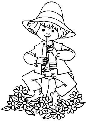 285x400 Boy Plays On A Flute