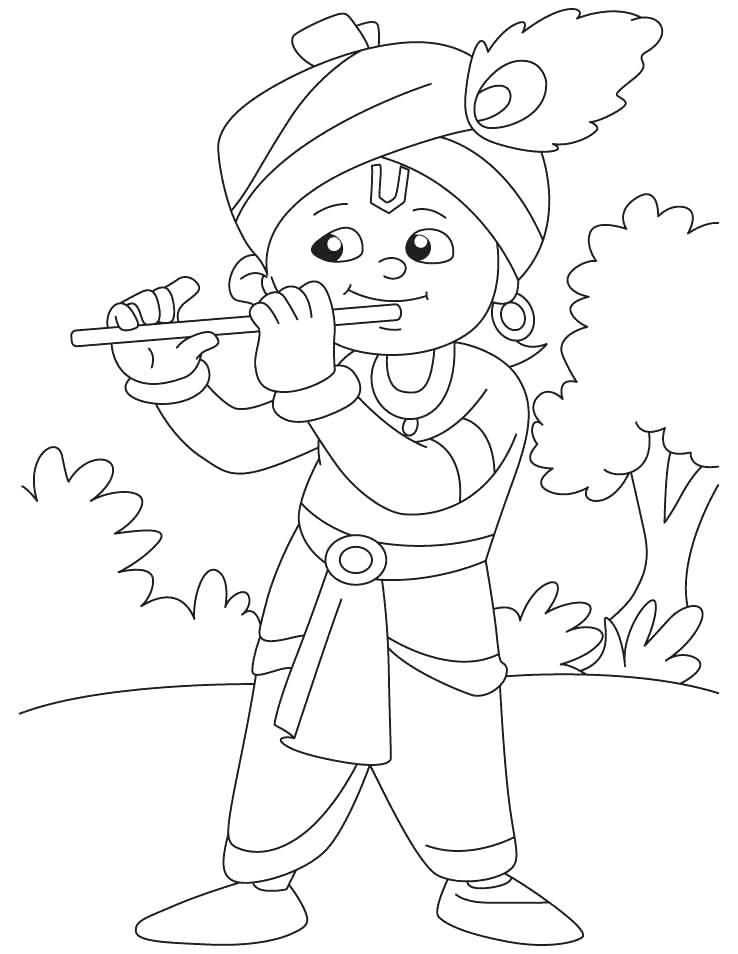 738x954 Krishna Coloring Pages