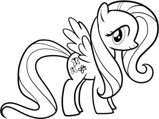 320x240 My Little Pony Print And Colour Fluttershy Coloring Pages Best