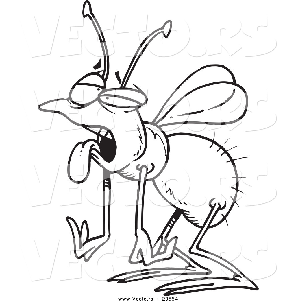 1024x1044 Vector Of A Cartoon Tired House Fly