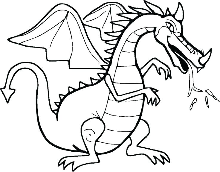 736x575 Flying Dragon Coloring Pages Chinese Sheet Murs