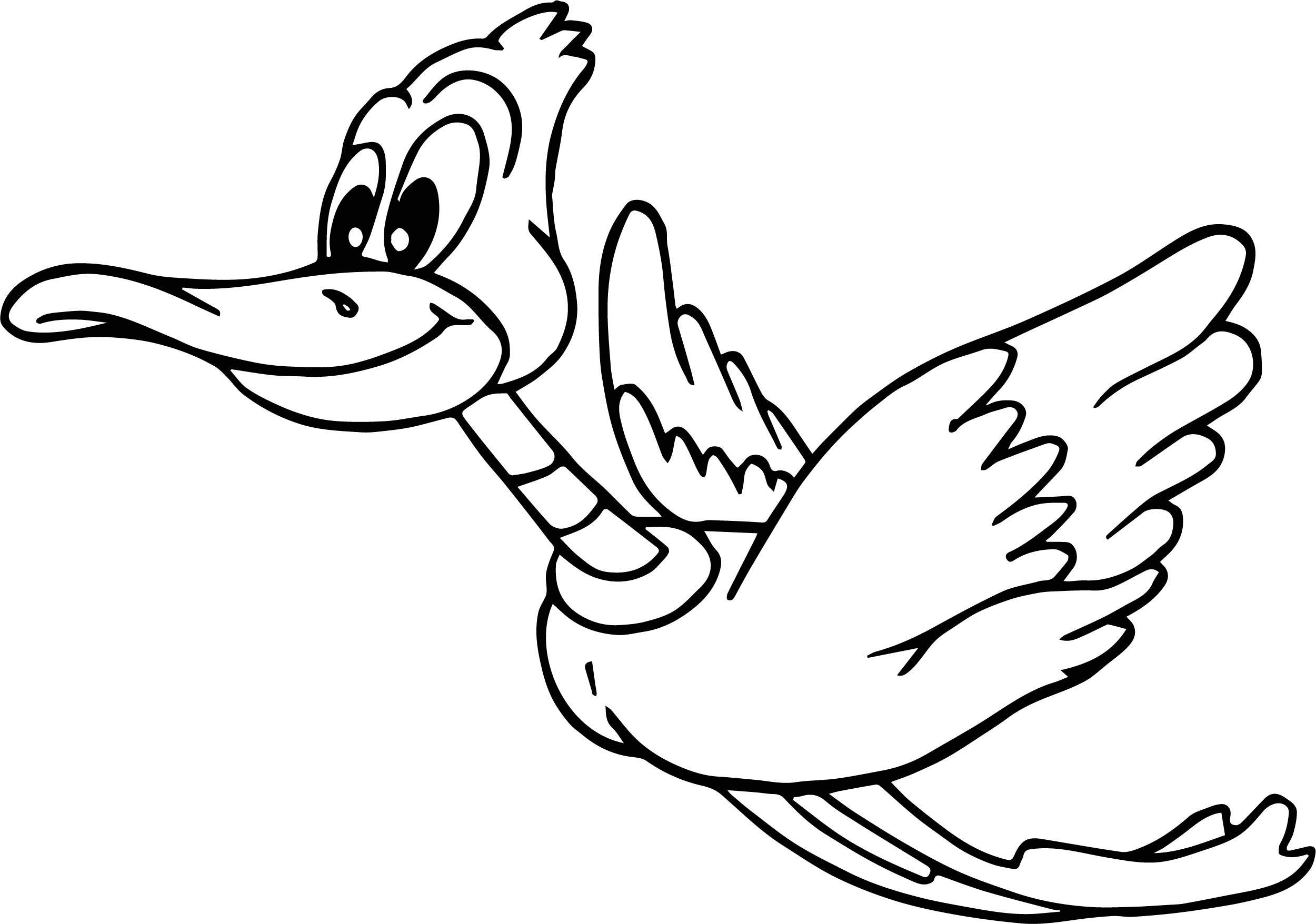 2500x1756 Flying Duck Coloring Page Wecoloringpage