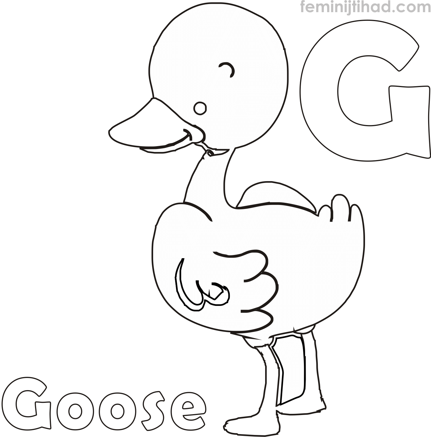 1489x1510 Goose Coloring Pages Coloring Pages For Kids