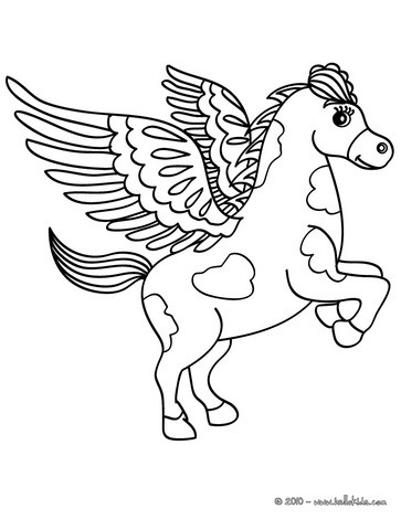 363x470 Pegasus, The Flying Horse Of Greek Mythology Coloring Pages