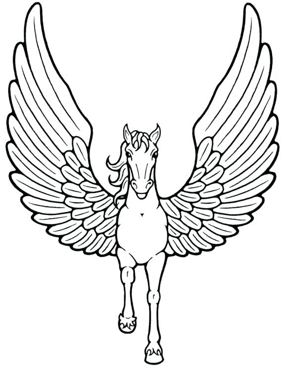 576x747 Printable Horse Coloring Pages Flying Horse Coloring Pages