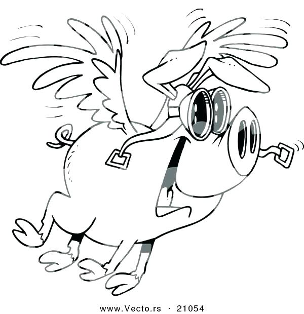 600x620 Pigs Coloring Pages Flying Pig Coloring Pages Pigs Coloring Pages