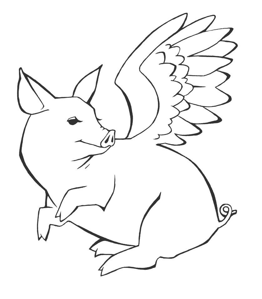 838x954 Flying Pig Tattoo By ~sage666 On Refs