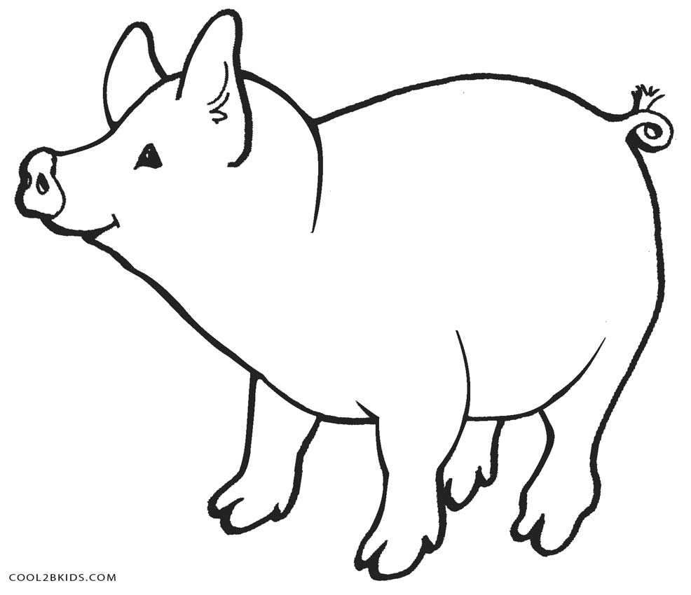 986x850 Free Printable Pig Coloring Pages For Kids Cool2bkids